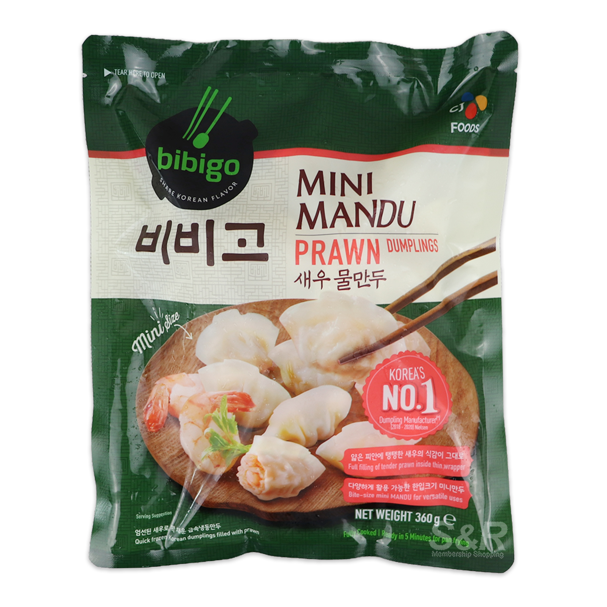 CJ Foods Bibigo Mandu Mini Prawn Dumplings 360g CJ Foods Bibigo Mandu Mini Prawn Dumplings 360g